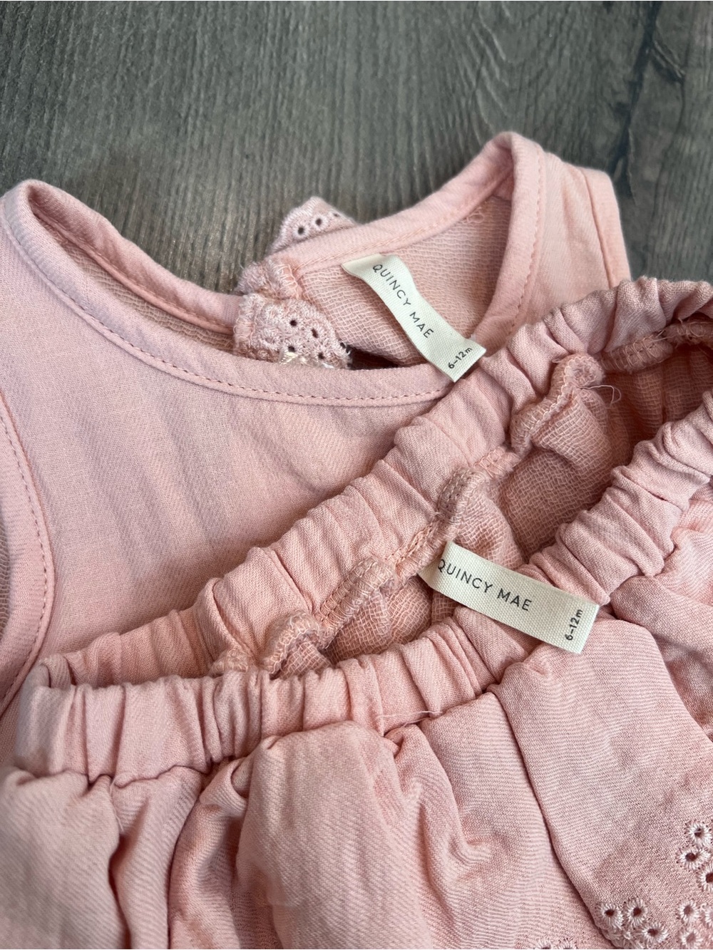 Pink Eyelet Ruffle Baby Tank & Bloomer Set - Picture 3 of 4